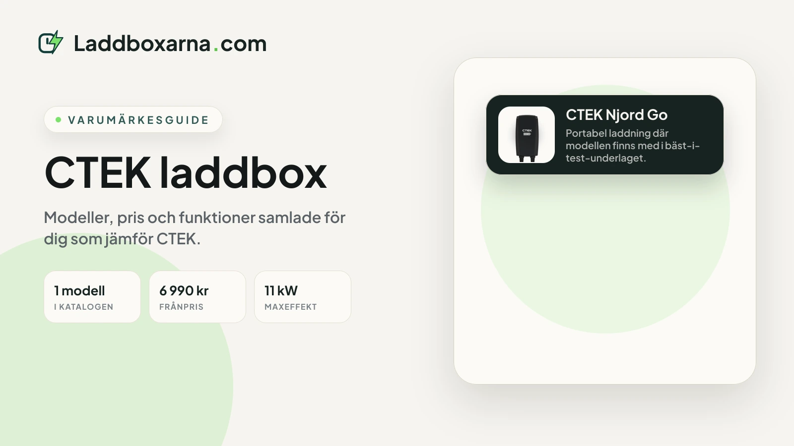 CTEK laddbox: Jämför modeller hemma