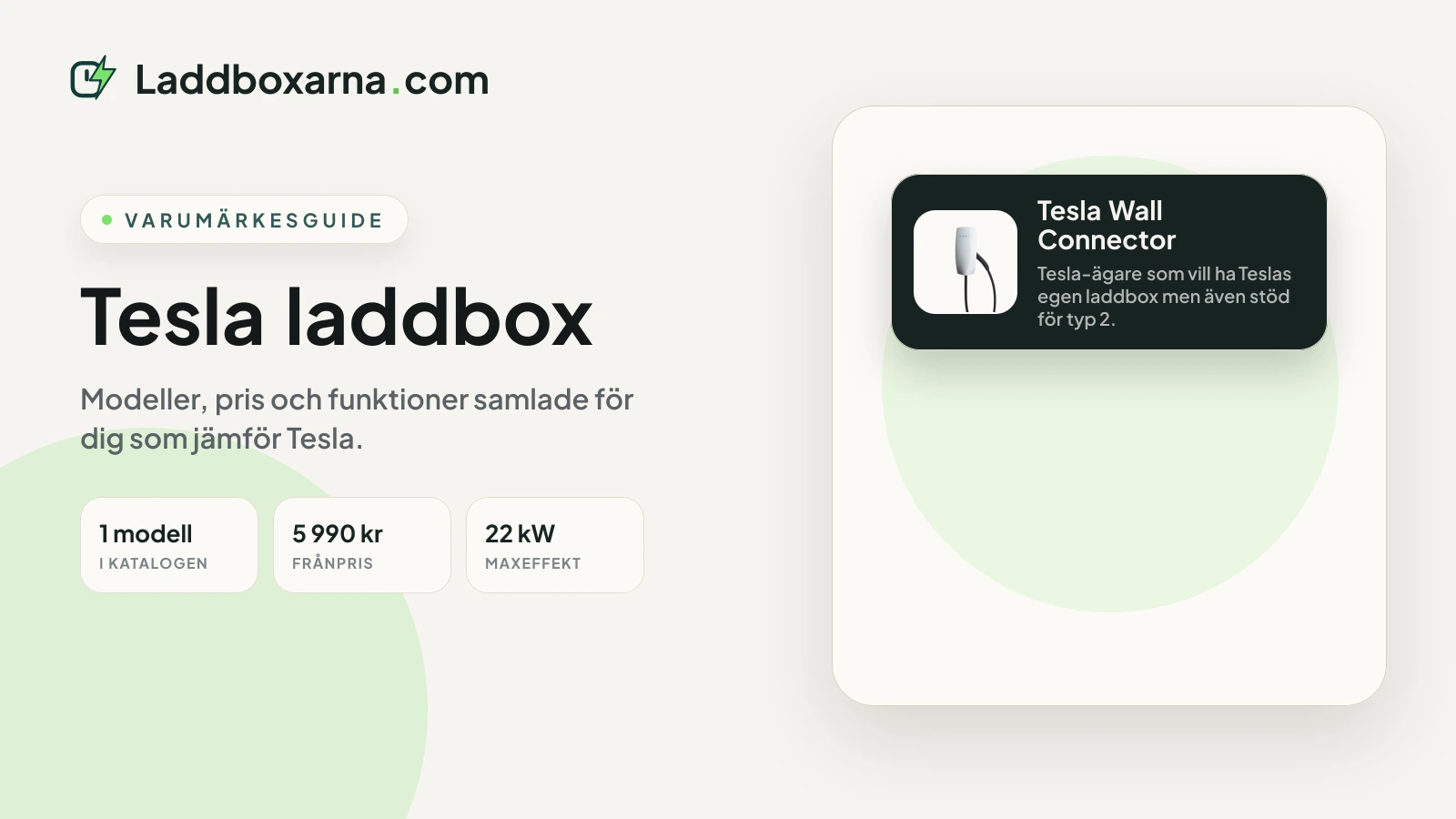Tesla laddbox: Välj rätt laddare hemma