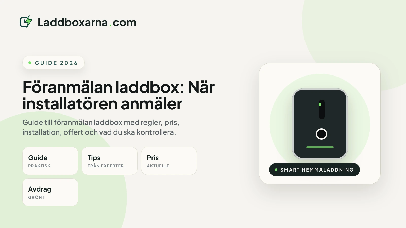 Föranmälan laddbox: När installatören anmäler