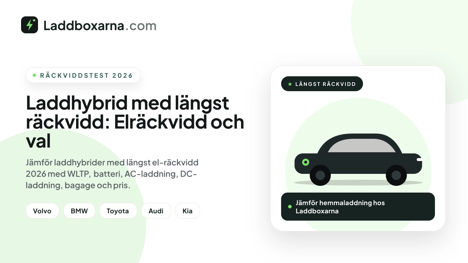 Laddhybrid med längst räckvidd: Elräckvidd och val