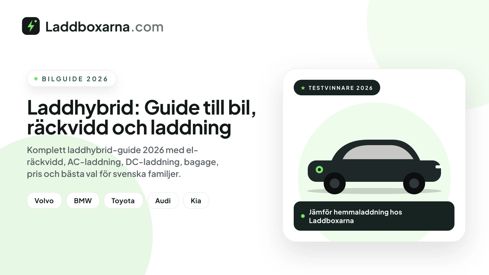 Laddhybrid: Guide till bil, räckvidd och laddning