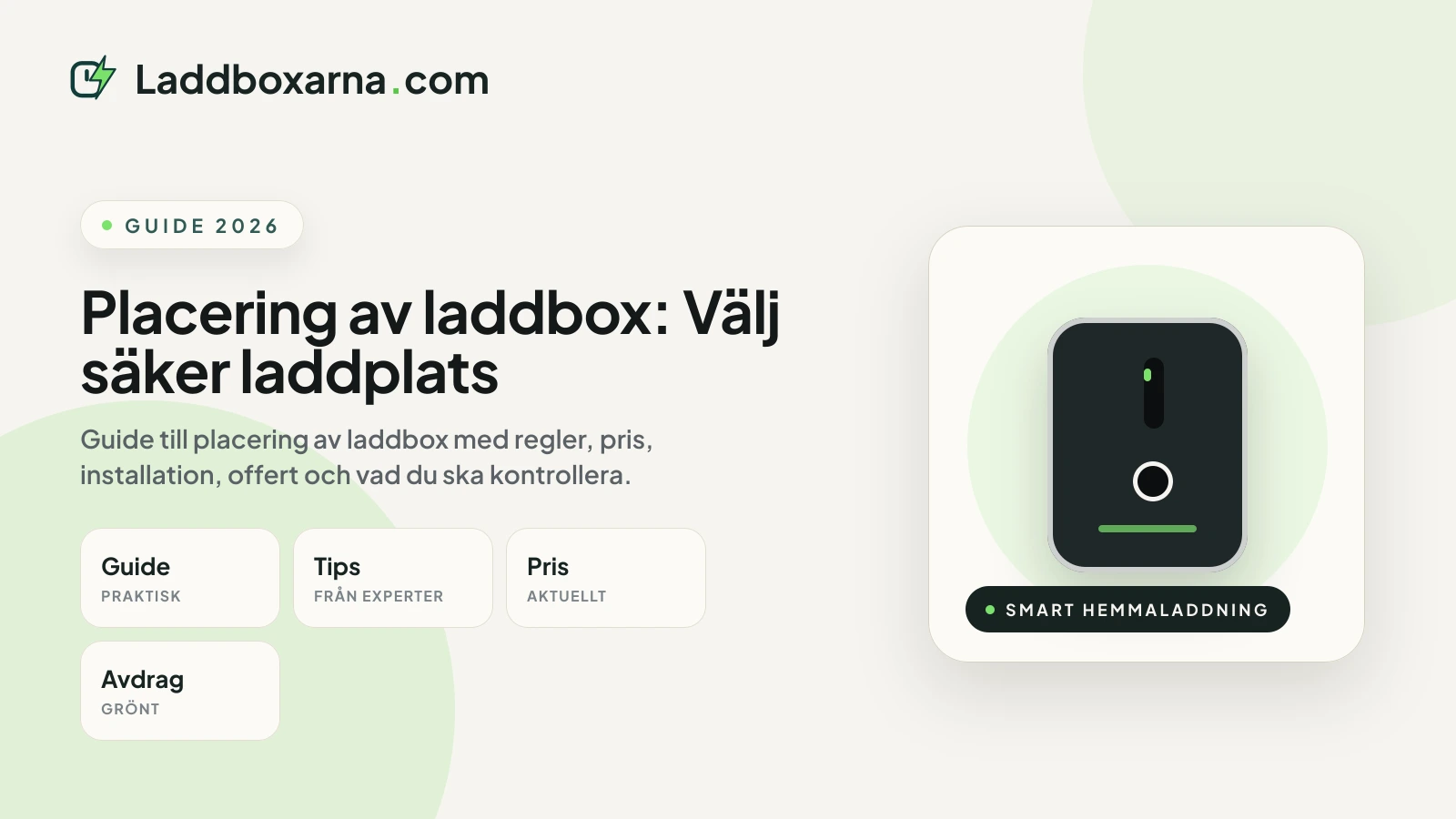 Placering av laddbox: Välj säker laddplats